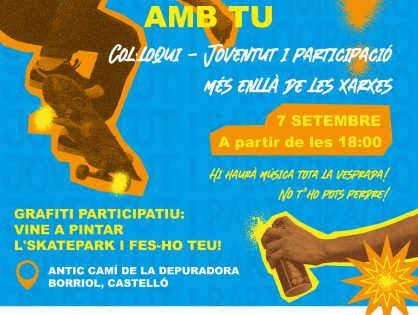 COLOQUIO, MÚSICA Y GRAFITIS PARA FOMENTAR LA PARTICIPACIÓN JUVENIL EN BORRIOL