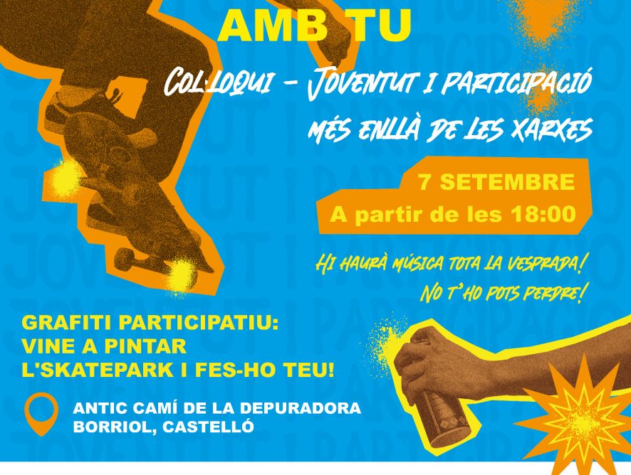 COL·LOQUI, MÚSICA I GRAFITIS PER FOMENTAR LA PARTICIPACIÓ JUVENIL A BORRIOL