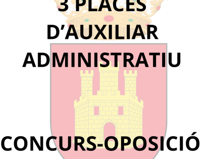 3 PLAZAS DE AUXILIAR ADMINISTRATIVO